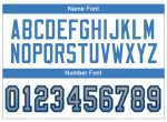 Custom Football Jersey with Personalized Name and Number in Light Gray, Powder Blue, and Black Mesh - Drift Fashion Style