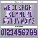 Custom Light Gray Purple-Black Mesh Football Jersey with Personalized Name and Number - Authentic Team Jersey Personalized