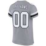 Personalized Authentic Football Jersey in Light Gray White and Black Mesh Personalized Light Gray White-Black Mesh Authentic