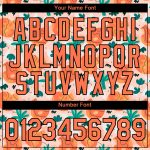 Custom Name and Number Performance T-Shirt, Light Pink Bay Orange-Black 3D Pattern Abstract Doodle Design Personalized Light
