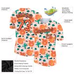 Custom Name and Number Performance T-Shirt, Light Pink Bay Orange-Black 3D Pattern Abstract Doodle Design Personalized Light