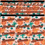 Custom Name and Number Performance T-Shirt, Light Pink Bay Orange-Black 3D Pattern Abstract Doodle Design Personalized Light