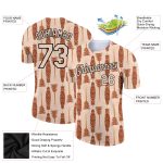 Custom Boho Style 3D Pattern T-Shirt with Personalized Name & Number in Light Pink and Black - Performance Tee Personalized