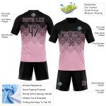 Custom Name Number Volleyball Jersey Pink Black Geometric Shape Sublimation Uniform for Teams Personalized Light Pink Black