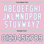 Custom Light Pink Basketball Jersey with Black and Light Blue Trim - Personalized Name & Number Personalized Light Pink Black-Light