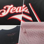 Custom Name Number Authentic Baseball Jersey Light Pink Black Mesh - Personalized Throwback Team Jersey Personalized Light