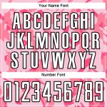 Custom Team Soccer Jersey with Light Pink Black-Pink Abstract Geometric Pattern, Personalized Name & Number Personalized