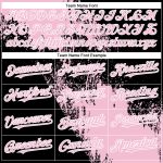 Custom Name & Number 3D Pattern Abstract Brush Stroke Baseball Jersey - Personalized Light Pink Black-White Design Personalized