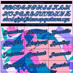 Personalized Breast Cancer Pink Ribbon T-Shirt with Custom Name & Number - Light Pink, Electric Blue-Black 3D Design Personalized