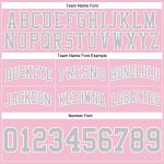 Custom Name Number Throwback Basketball Shorts Light Pink Gray White Personalized Team Design Personalized Light Pink Gray-White