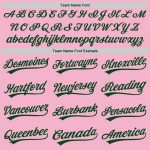 Personalized Custom Name and Number Light Pink Green Baseball Jersey - Authentic Team Apparel Personalized Light Pink Green