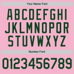 Personalized Custom Name and Number Light Pink Green Baseball Jersey - Authentic Team Apparel Personalized Light Pink Green
