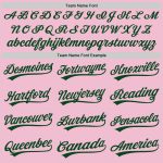 Custom Authentic Baseball Jersey with Personalized Name & Number - Light Pink Green-White Throwback Team Style Personalized