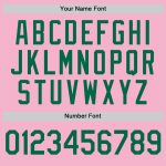 Custom Name and Number Personalized Light Pink and Kelly Green Baseball Jersey - Authentic Team Apparel Personalized Light