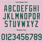 Custom Name Number Baseball Jersey Light Pink Kelly Green-White Authentic Throwback Personalized Light Pink Kelly Green-White