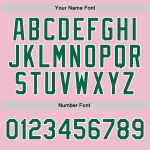 Personalized Light Pink and Kelly Green Authentic Basketball Jersey - White Throwback Design Personalized Light Pink Kelly