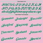Personalized Light Pink and Kelly Green Authentic Basketball Jersey - White Throwback Design Personalized Light Pink Kelly