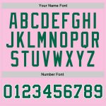 Custom Basketball Jersey with Name and Number - Light Pink Kelly Green-White Authentic Throwback Design Personalized Light