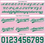 Personalized Light Pink Green White Basketball Shorts - Authentic Throwback Design Personalized Light Pink Kelly Green-White
