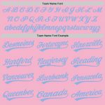 Custom Name and Number Authentic Baseball Jersey in Light Pink and Light Blue - Personalized Team Gear Personalized Light