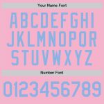 Custom Name and Number Authentic Baseball Jersey in Light Pink and Light Blue - Personalized Team Gear Personalized Light