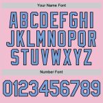 Custom Personalized Baseball Jersey with Name and Number - Light Pink, Light Blue, Black Authentic Throwback Style Personalized