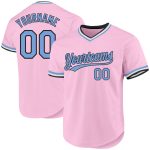 Custom Personalized Baseball Jersey with Name and Number - Light Pink, Light Blue, Black Authentic Throwback Style Personalized