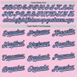 Custom Name Number Personalized Baseball Jersey Light Pink Light Blue Black Mesh Authentic Throwback Team Personalized Light