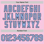 Custom Name Number Personalized Baseball Jersey Light Pink Light Blue Black Mesh Authentic Throwback Team Personalized Light