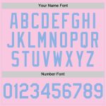 Custom Team Name Number Authentic Mesh Baseball Jersey Light Pink Light Blue Personalized Light Pink Light Blue Mesh Authentic