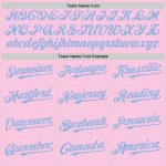 Custom Team Name Number Authentic Mesh Baseball Jersey Light Pink Light Blue Personalized Light Pink Light Blue Mesh Authentic