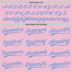 Custom Name Number Authentic Throwback Baseball Jersey Light Pink Light Blue White - Personalized Team Jersey Personalized