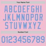Custom Name Number Authentic Throwback Baseball Jersey Light Pink Light Blue White - Personalized Team Jersey Personalized