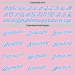 Personalized Light Pink Blue White Authentic Basketball Jersey Throwback Personalized Light Pink Light Blue-White Authentic