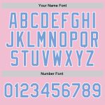 Personalized Light Pink Blue White Authentic Basketball Jersey Throwback Personalized Light Pink Light Blue-White Authentic