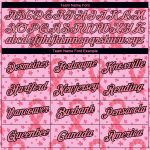 Personalized Breast Cancer 3D Ribbon T-Shirt Custom Name Number Light Pink Medium Black Personalized Light Pink Medium Pink-Black