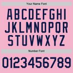 Custom Team Name and Number Baseball Jersey - Personalized Light Pink and Navy Authentic Design Personalized Light Pink Navy
