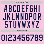 Custom Name Number Authentic Baseball Jersey - Personalized Light Pink Navy Mesh Throwback Team Jersey Personalized Light
