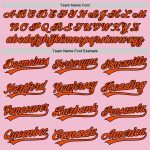 Custom Name and Number Light Pink Orange Black Authentic Baseball Jersey - Personalized Throwback Team Jersey Personalized