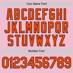 Custom Name and Number Light Pink Orange Black Authentic Baseball Jersey - Personalized Throwback Team Jersey Personalized