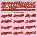 Custom Name and Number Authentic Baseball Jersey in Light Pink Orange-Black Mesh - Personalized Throwback Design Personalized