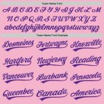 Custom Name and Number Authentic Baseball Jersey - Light Pink Purple Personalized Team Jersey Personalized Light Pink Purple