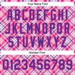 Personalized 3D Pattern Light Pink Purple Check Varsity Bomber Full-Snap Letterman Jacket Personalized Light Pink Purple-Pink