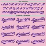 Custom Name Number Authentic Baseball Jersey Light Pink Purple White Throwback Design Personalized Light Pink Purple-White