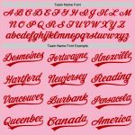Custom Name and Number Light Pink Red Baseball Jersey - Authentic Team Gear Personalized Light Pink Red Authentic Baseball