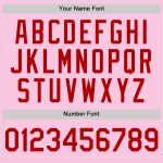 Custom Name and Number Mesh Baseball Jersey - Authentic Throwback in Light Pink Red Personalized Light Pink Red Mesh Authentic