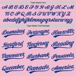 Custom Name and Number Personalized Light Pink Royal-White Authentic Baseball Jersey - Team Spirit Wear Personalized Light