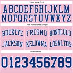 Custom Name and Number Authentic Basketball Shorts - Light Pink and Royal-White Throwback Design Personalized Light Pink