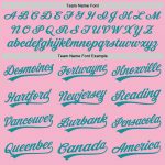 Custom Name and Number Light Pink Teal Baseball Jersey - Personalized Authentic Team Jersey Personalized Light Pink Teal