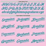 Custom Team Baseball Jersey - Personalized Light Pink & Teal Mesh with Name & Number - Authentic Throwback Style Personalized